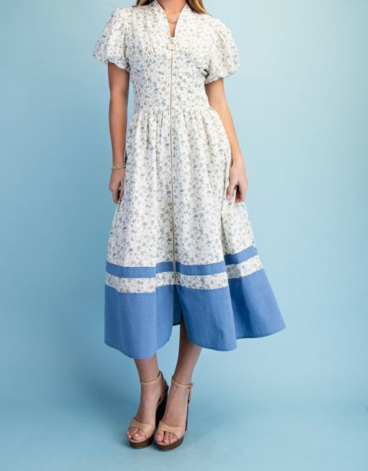 Dress azul flores 💙🤍