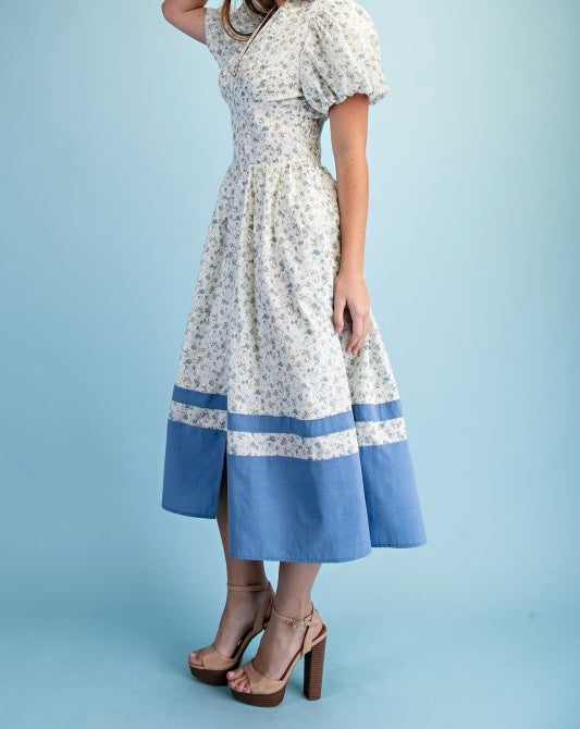 Dress azul flores 💙🤍