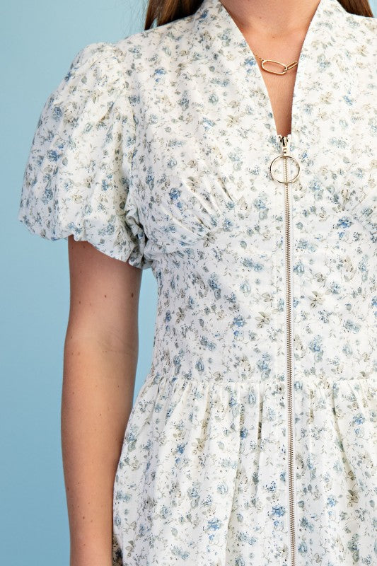 Dress azul flores 💙🤍